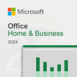 Produktbild Microsoft Office 2024 Home & Business Box-Design mit Excel-Diagramm